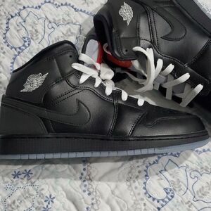 Black and White Air Jordan Sneakers